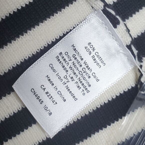 NWT Talbots XS Women's Black White Striped Blazer Suit Jacket - Picture 9 of 14